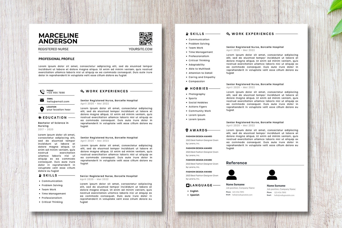 registered nurse resume template, a Resume Template by iloveTemplate (Photo 4 of 6)