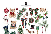 Watercolor Clipart- PREPPY Christmas, a Decorative Illustration by Beigetime (Thumbnail 3 of 13)