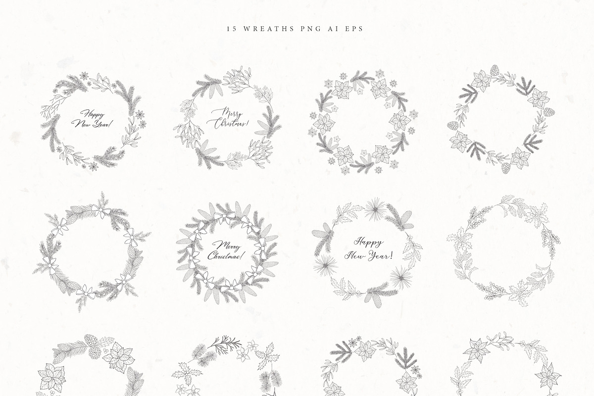 Christmas Time. Winter Bouquets., a Seasonal Illustration by Designwork (Photo 4 of 19)