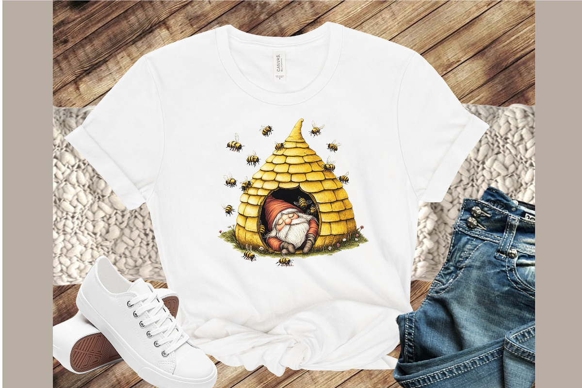 Watercolor Honey Bee Gnome Clipart, an Illustration by Sublimation Artist (Photo 4 of 6)