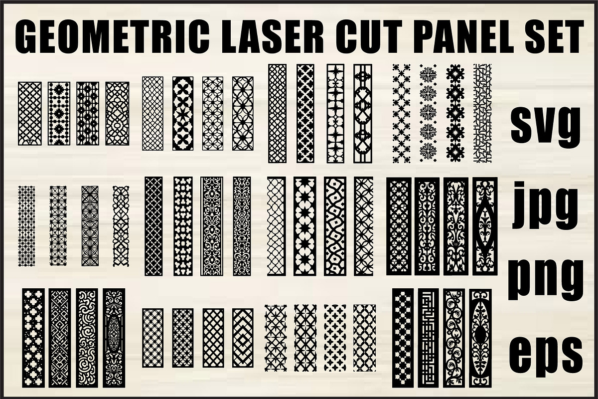 Geometric Pattern Panel Set, an Object Graphic by abu67222 (Photo 1 of 13)
