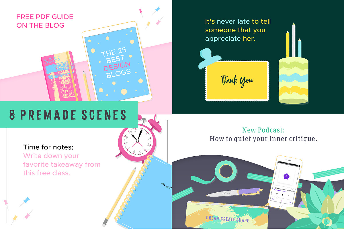 GIRLBOSS Illustrated Scene Creator, a Decorative Illustration by Andimaginary Creative Co. (Photo 5 of 7)