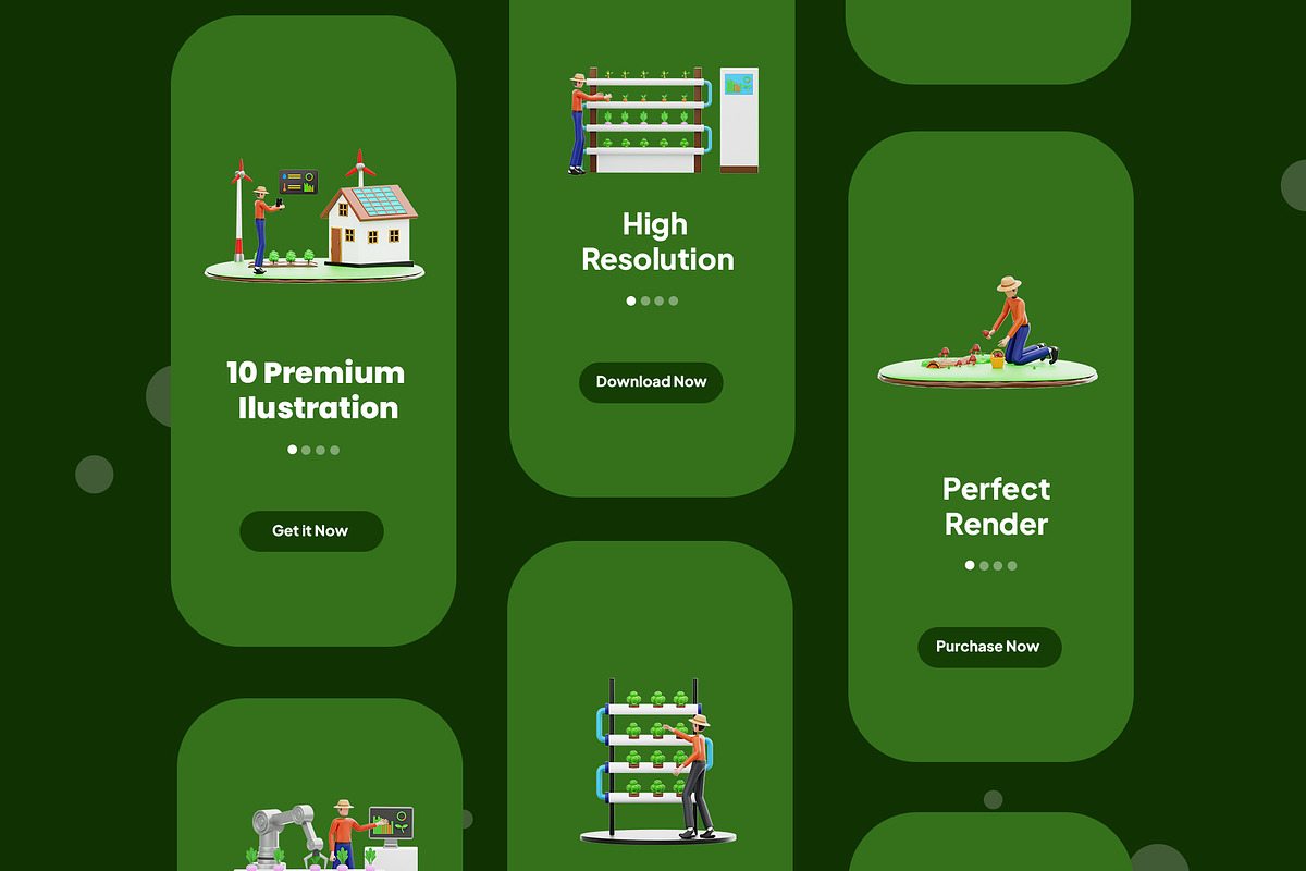 Agriculture 3D Illustration Pack, a 3D by novia99design (Photo 2 of 6)