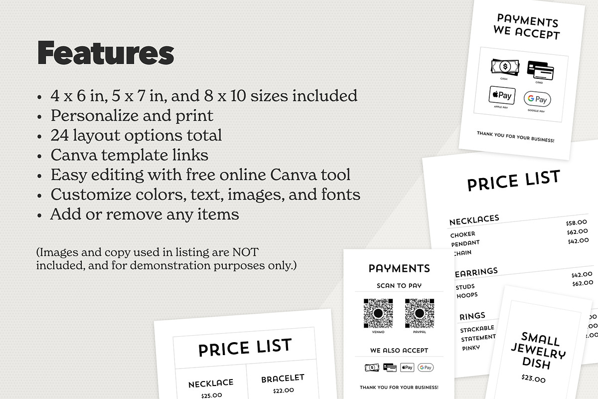 Scan to Pay Sign Package for Canva, a Flyer Template by Dandymark (Photo 7 of 8)
