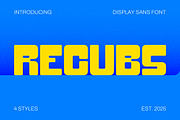 Recubs - Display Sans Font, a Sans Serif Font by CuratedType Studio (Thumbnail 1 of 10)