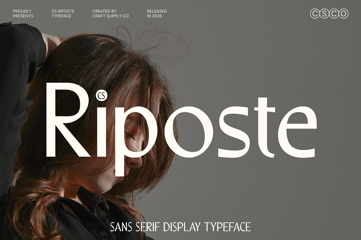 CS Riposte – Modern Sans Serif, a Sans Serif Font by Craft Supply Co. (Photo 1 of 8)