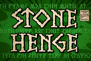 Stonehenge - runic middle earth font, a Serif Font by Comicraft Fonts