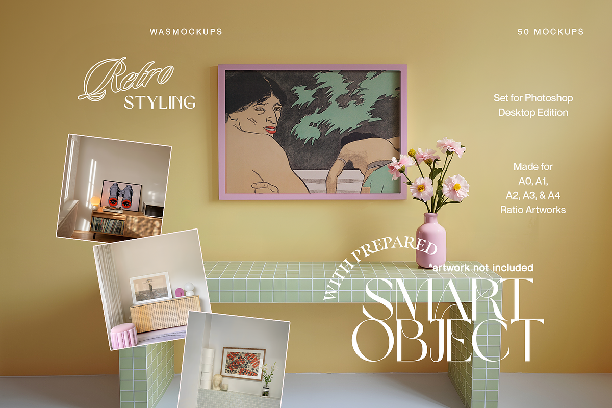 50 Landscape Frame DIN A Bundle, a Household Mockup by WasMockups (Photo 3 of 9)