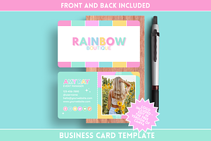 Colorful Business Card, a Business Card Template by SunshineStudioBoutique