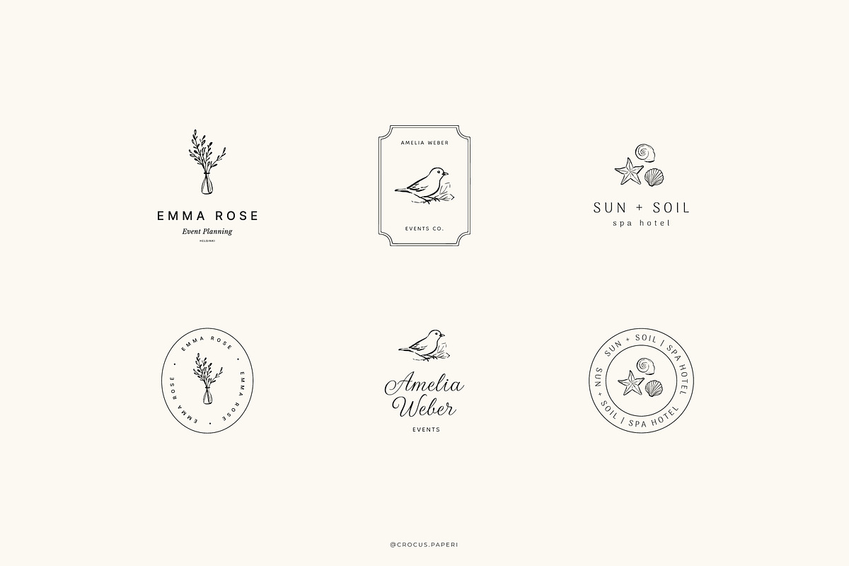 Botanical logos Vol. 4, a Branding & Logo Template by Crocus Paperi (Photo 12 of 16)