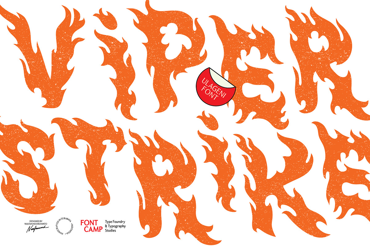 Ulageni Font (Serpent of Fire), a Symbol Font by Fontcamp Type Foundry (Photo 8 of 9)