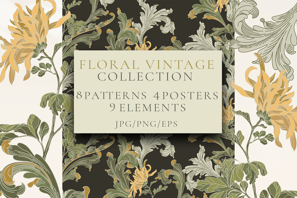FLORAL VINTAGE COLLECTION, a Decorative Illustration by LanaDzi (Photo 1 of 10)