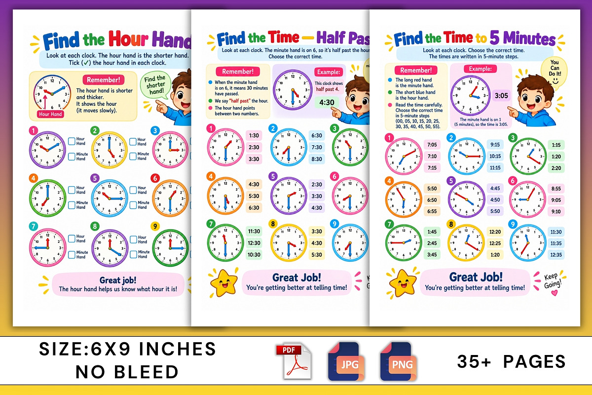 Find the Time Game, a Stationery Template by Designmela01 (Photo 4 of 6)
