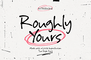 Roughly Yours Font, a Handwritten Font by cocodesign (Thumbnail 1 of 8)
