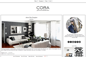 Blogger Template Black & White Cora