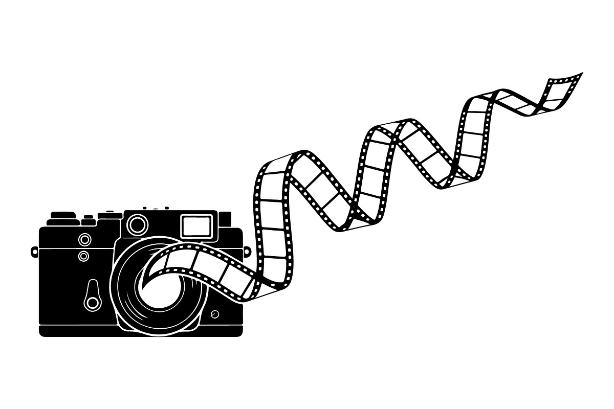 Vintage Camera Film Silhouette, an Object Illustration by yasushie (Photo 25 of 31)