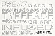 PXE47 Pixelated Typeface, a Sans Serif Font by softulka (Thumbnail 4 of 5)