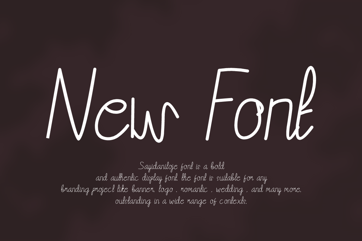 Sayidaniloje, a Handwritten Font by QR Design Studio (Photo 3 of 8)