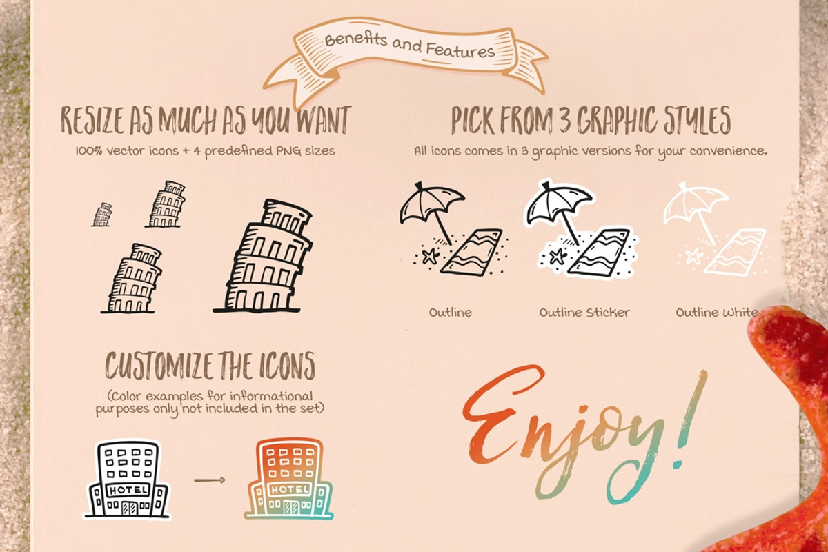 Travel - Hand Drawn Icons, an Icon by Good Stuff No Nonsense (Photo 6 of 6)