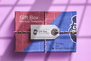 Gift Box Package Mockup