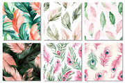 Pink & Green Feather Seamless Patter, a Texture Graphic by Dream Creation (Thumbnail 5 of 7)