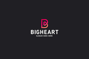 Big Heart • Letter B Logo Template