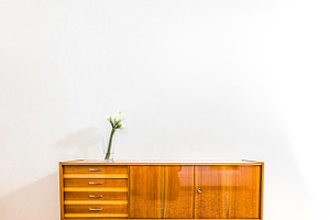 Sideboard with flower