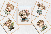 Watercolor Summer Highland Cow Clipa, a Seasonal Illustration by Rose Art (Thumbnail 6 of 6)
