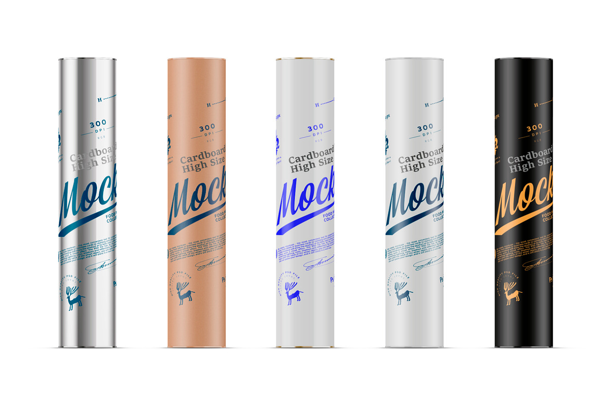 Cardboard Tube Medium Size Mockup, a Packaging Mockup by Reformer Mockup (Photo 3 of 4)