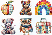 Patchwork Back to School Sublimation, an Illustration by CraftArtStudio (Thumbnail 3 of 6)