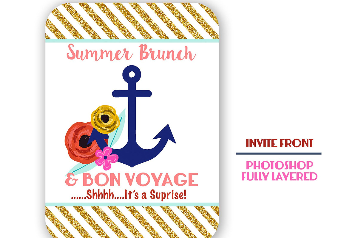 Anchor Love Party Invitation, an Invitation Template by Jennifer Caminiti (Photo 2 of 4)