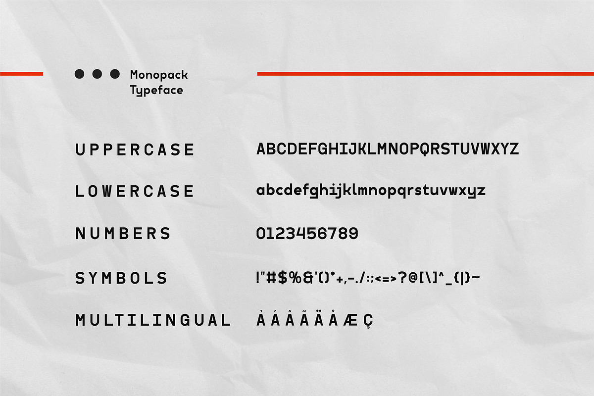 Monopack - Stylish Monospaced Font, a Sans Serif Font by Salamahtype (Photo 7 of 8)