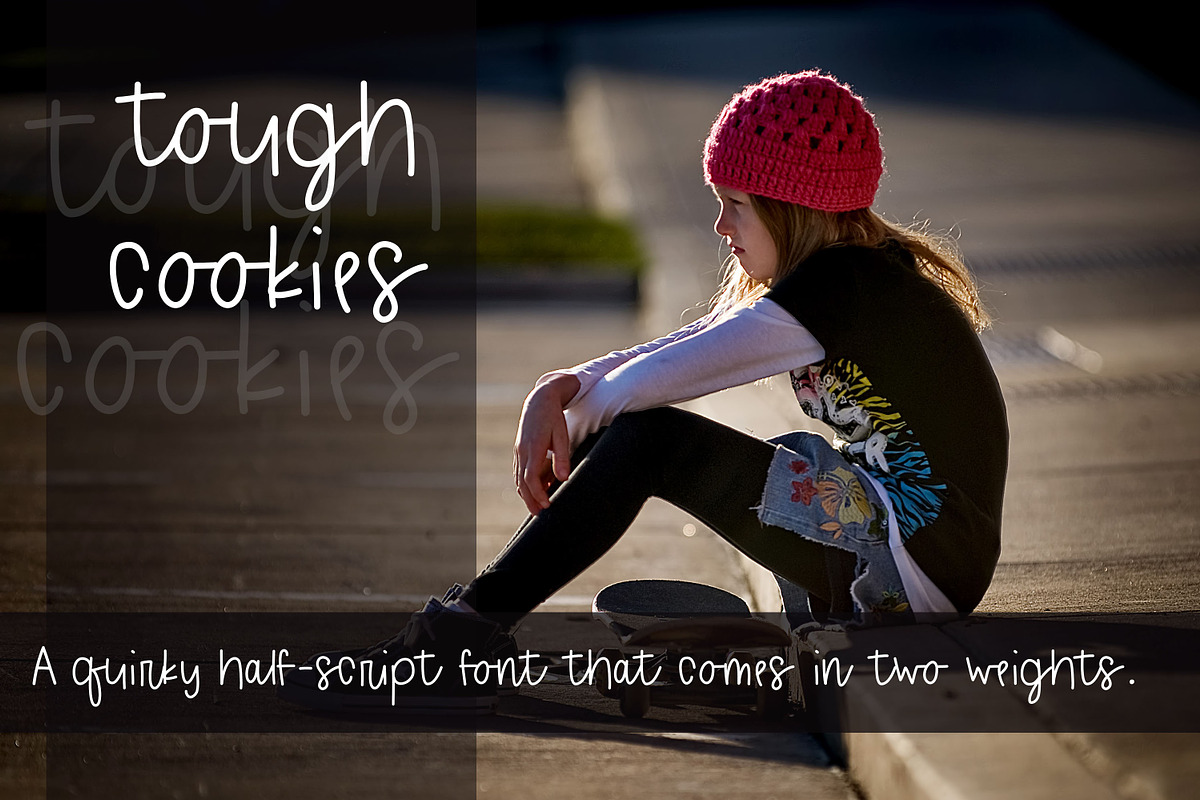 Tough Cookies | A young half-script, a Script Font by Sunkissed Minimalist (Photo 1 of 3)