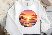 Watercolor Summer Beach Views PNG, an Illustration by DreamCafeArt (Thumbnail 5 of 8)