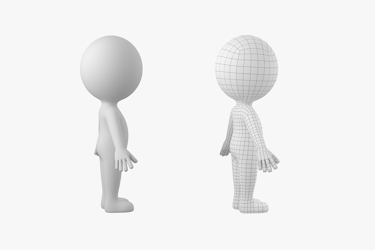 Cute Stickman In A-Pose CAT Rig, a Characters & Person 3D Model by VK Studio (Photo 5 of 19)
