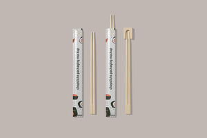 Chopsticks Packaging Mockup Set