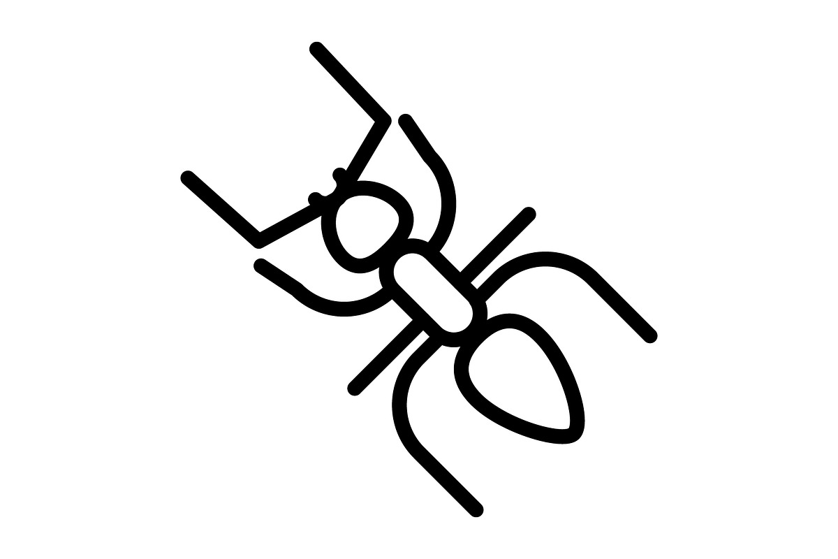 Ant icon design template, an Outline Icon by Sumberpangan (Photo 1 of 3)