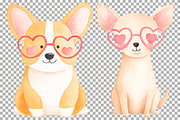 Valentine's Day Dogs Clipart PNG, an Animal Illustration by SugarCloudStudioArt (Thumbnail 9 of 10)
