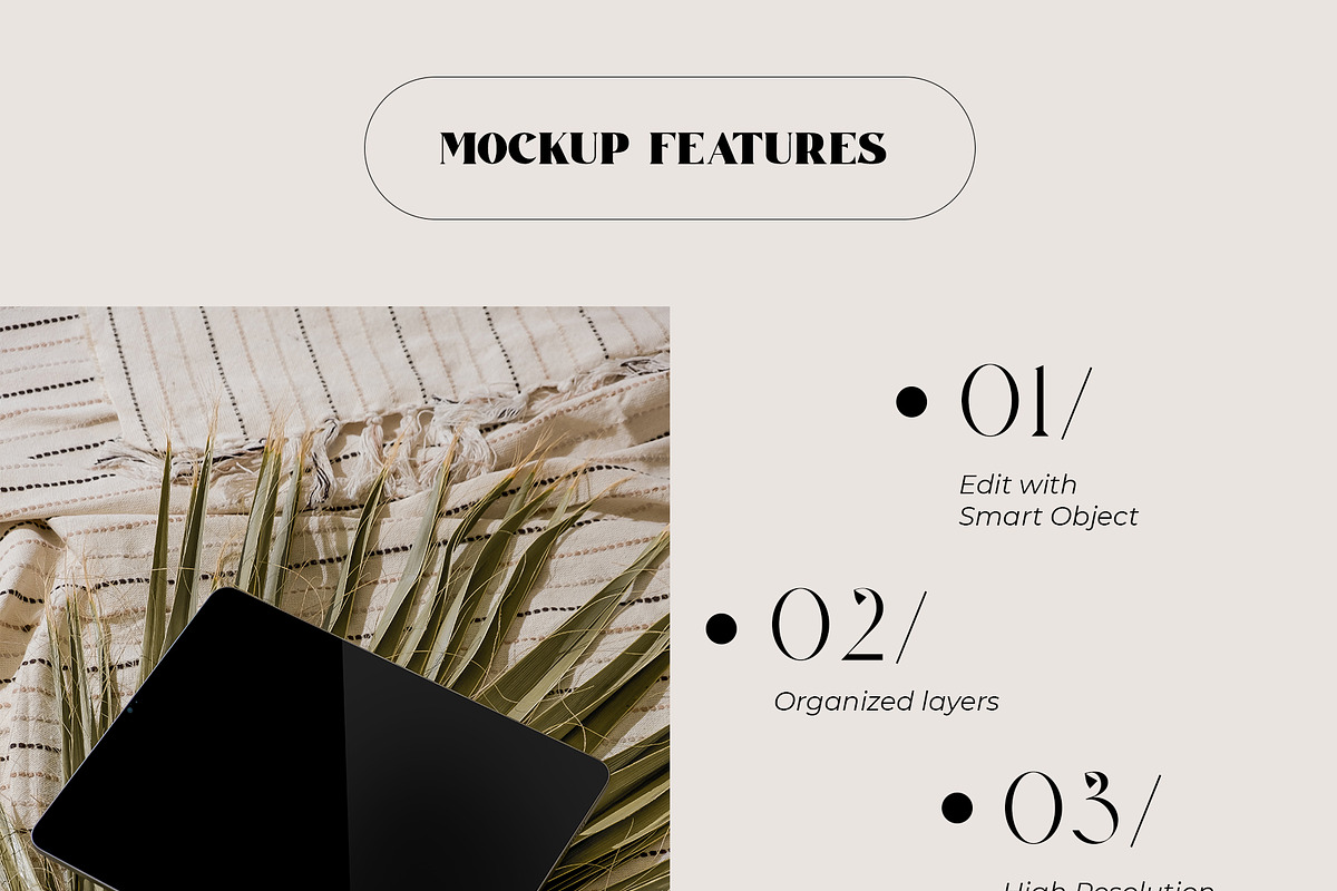 Ipad Pro Neutral Tropical Mockups, an iPad Mockup by Neutral Mockups (Photo 2 of 4)