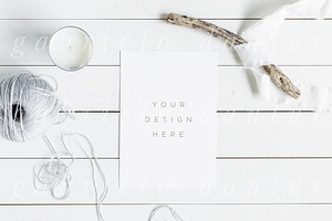 Winter Styled Stock Photo A5 Mockup, a Print Template by Salt Color Studio