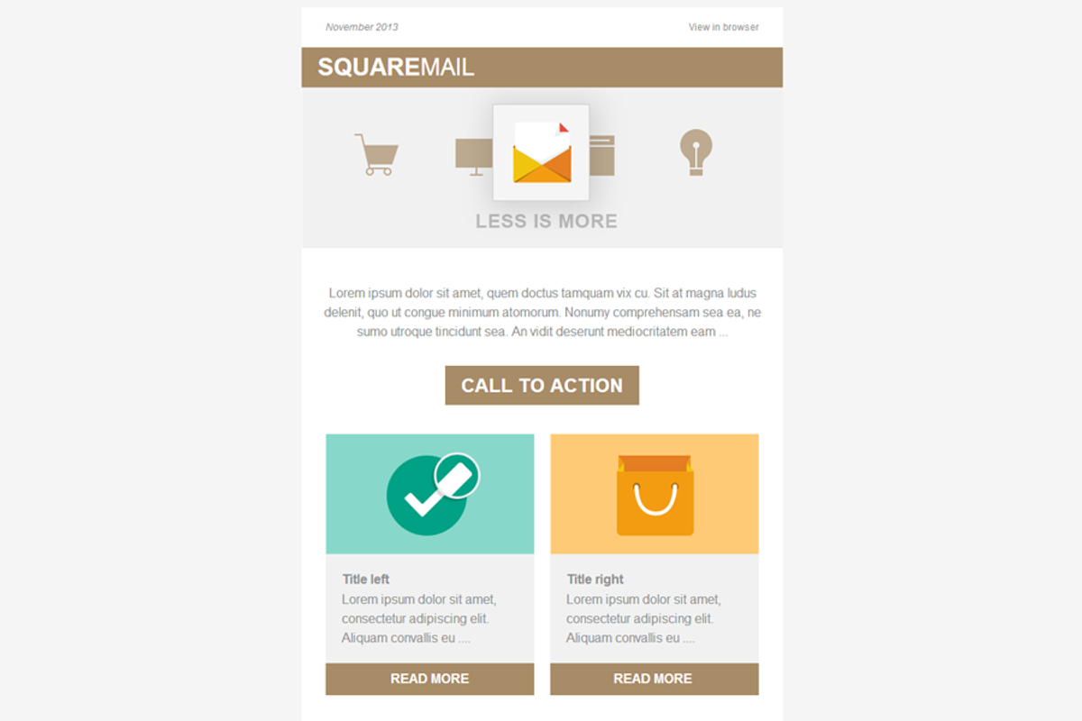 SquareMail Email Template, a Templates & Theme by Crazyleaf (Photo 4 of 5)