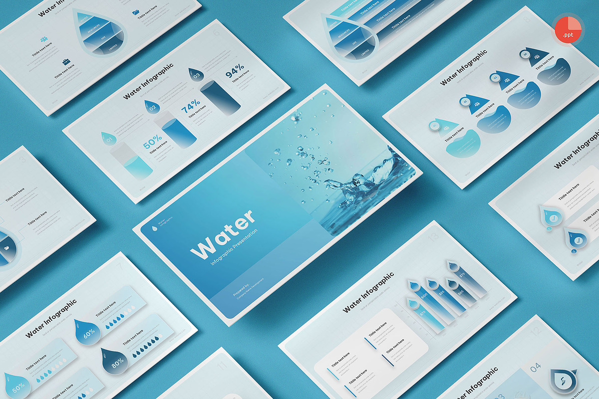 Water Infographic Presentation, a Presentation Template by Pixslides (Photo 1 of 4)