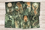 Forest Witch Junk Journal Kit, a Person Illustration by GlamArtZhanna (Thumbnail 6 of 10)