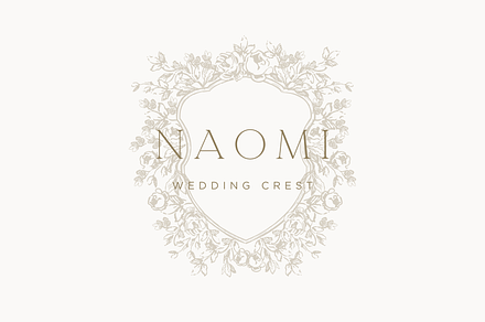 Naomi Hand-Illustrated Wedding Crest