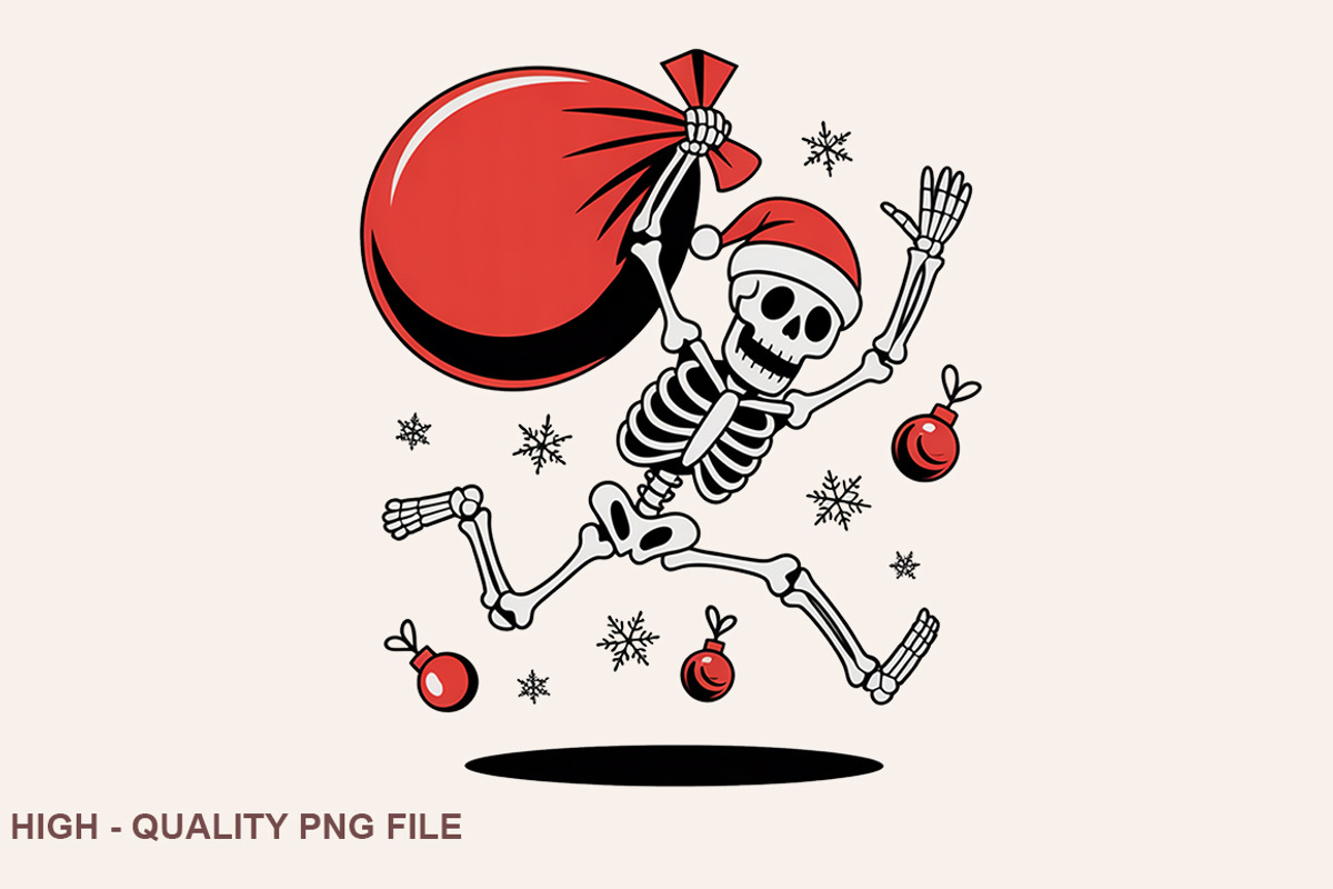 Christmas Skeleton Sublimation PNG, a Graphic by crative8112 (Photo 8 of 10)