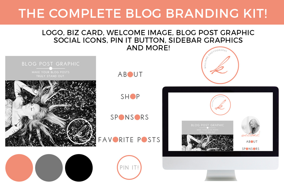 Monogram Blog/Website Branding Kit, a Graphic by TheBlogLoft (Photo 1 of 2)
