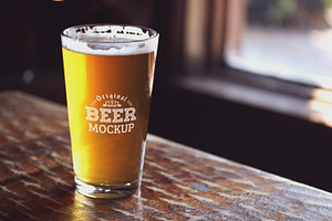 Beer Glass Mock-up#63