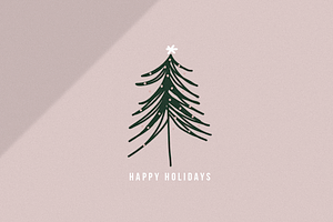 Modern Christmas Trees Illustrations