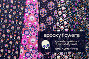 Spooky Flowers Collection, a Pattern Graphic by Zim Varezhkin (Thumbnail 1 of 7)
