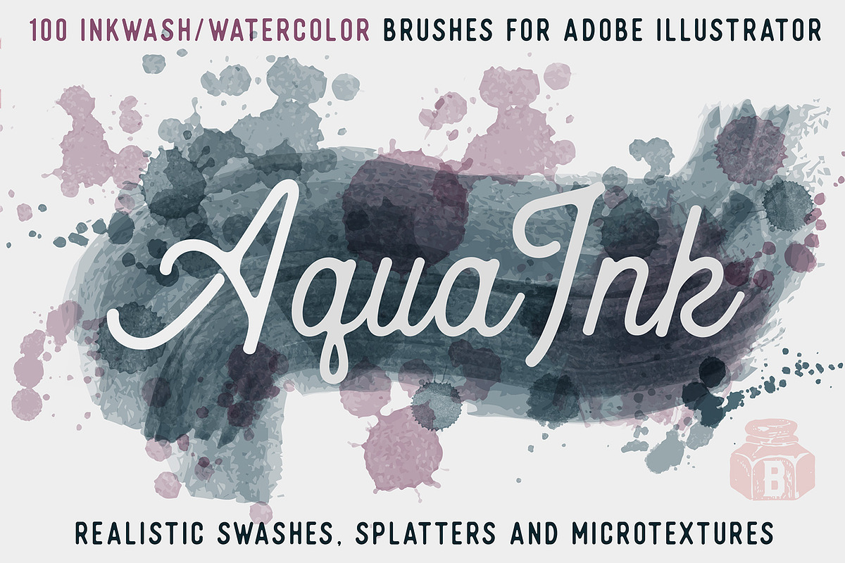 100 Watercolor/Inkwash Brushes, a Brush Add-On by Brigantine Designs (Photo 1 of 5)